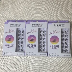 Kiss imPRESS Press-on Falsies Airy Wisp 91317 ILS10 / 12 Clusters pack X3
